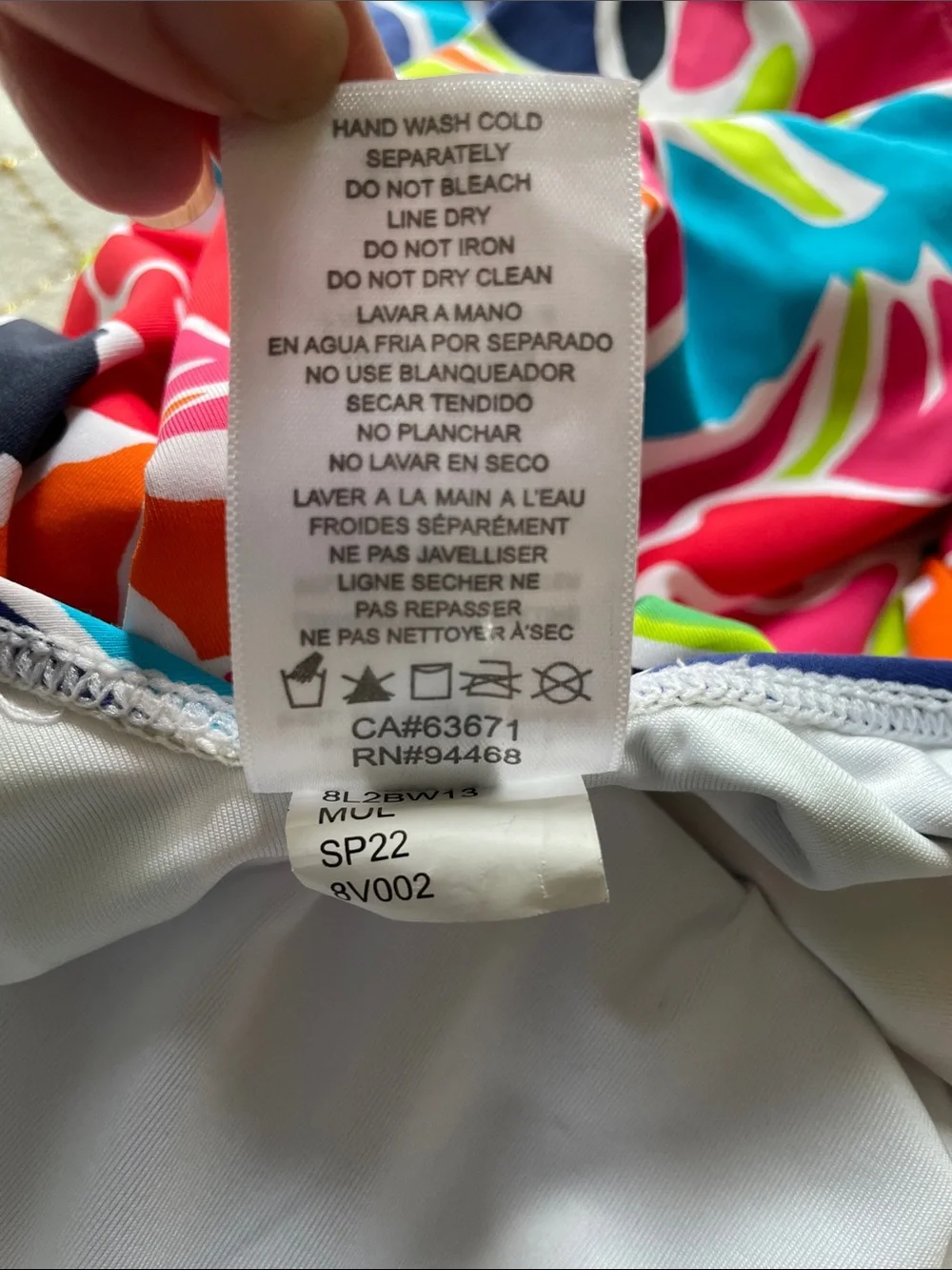 NAUTICA Vibrant Tropical Print One Piece COCKTAIL Crossback Swimsuit XL